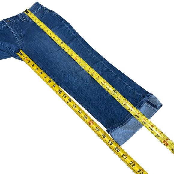 NYDJ Not Your Daughters Jeans Womens 8 Blue Marilyn Straight Cool Embrace Crop - Picture 6 of 7